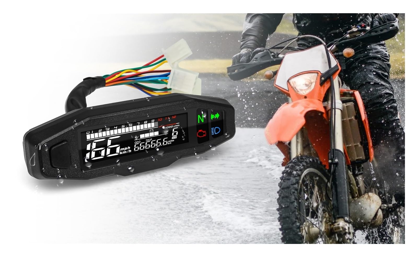 Display Tachimetro per moto Est, cruscotto digitale per