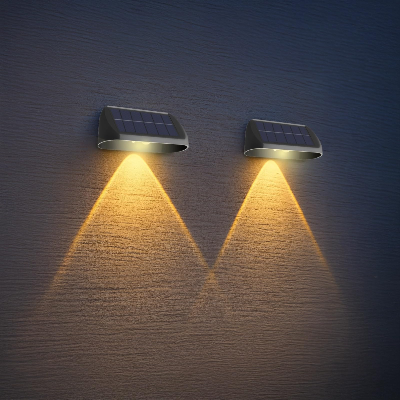 Zestaw lamp solarnych 4, 15 x 7 cm, ciepłe oświetlenie