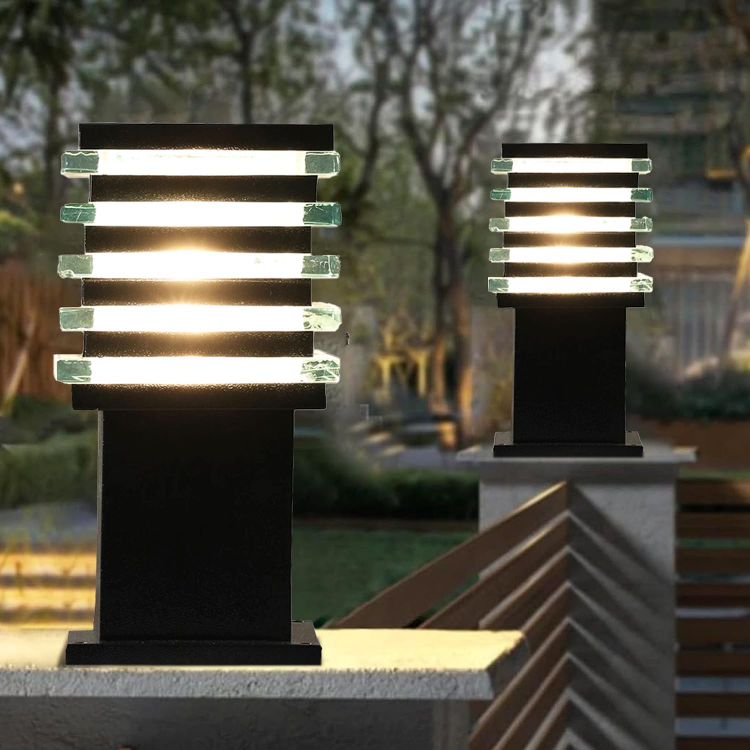 Bulb GATE Light for Home Gate/Lamps for Outdoor Waterproof/Gate lamp/Gate Light/Gate Pillar Lights for Outdoor for Pillar, Garden,Stairs, Boundries, (Cube)-image-33