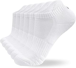 coskefy 6 Paar Sneaker Socken Herren Damen Baumwolle Sportsocken Kurz Running Socken Laufsocken Knöchelsocken Schwarz Weiß Grau Atmungsaktiv