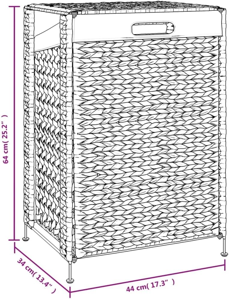 Dimensions diagram for vidaXL Laundry Basket