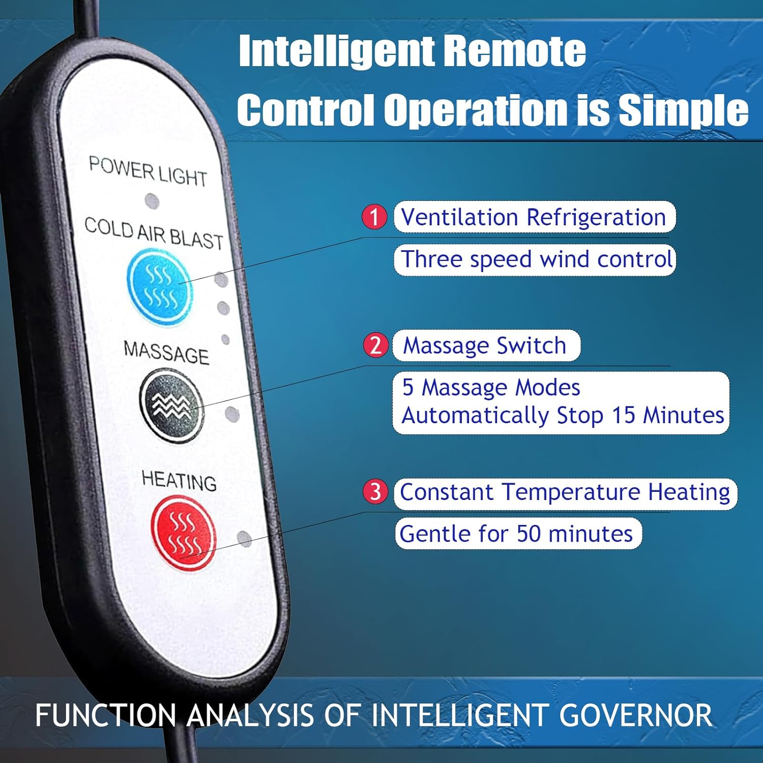 3 IN 1 Cooling Car Seat Covers ，Summer and Winter with Massage Cooling Seat Covers for cCar，High Power 16 Fans Fast Cool，Suitable for 12V Cigarette Lighter CAR, Suv and Other Models (BLACK-1PCS)