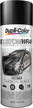 Dupli-Color ECWRC794-6PK Custom Wrap Matte Removable Automotive Paint Carbon Black Spray Paint - 11 oz. Aerosol Can