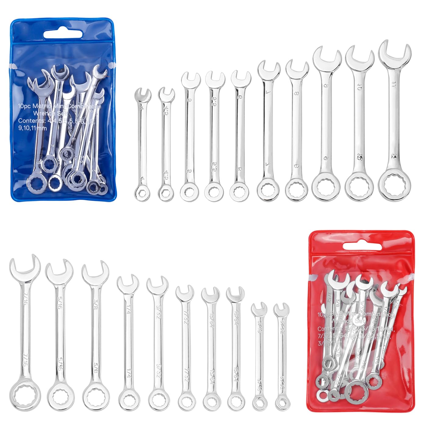Mesee 20 Pieces Mini Wrench Set