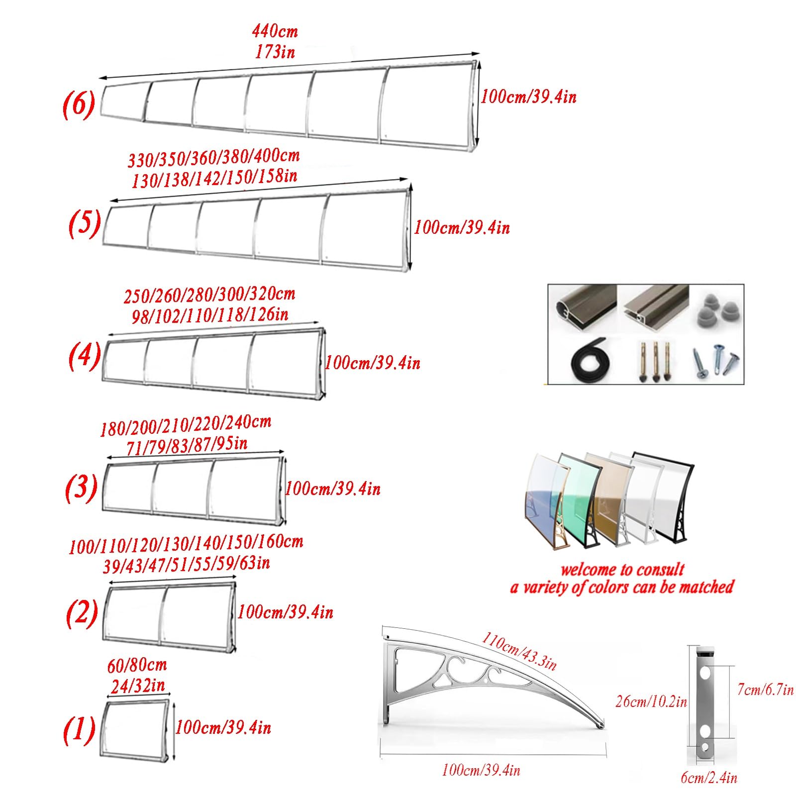 Nowoczesny aluminiowy baldachim na drzwi, ochrona przed promieniowaniem UV, 61 x 61 cm, stylowe schronienie na zewnątrz, dla domów i firm, zwiększa estetykę i trwałość wejścia