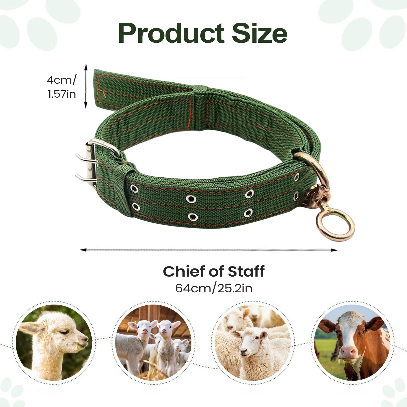Collier Pour Chèvre | Collier Pour Cheval Et Mouton | Bande De Traction Abrasion Résistante Pour Petit Animal De Ferme Veau Vache | Pour Alimentation Transport Élevage Pâturage