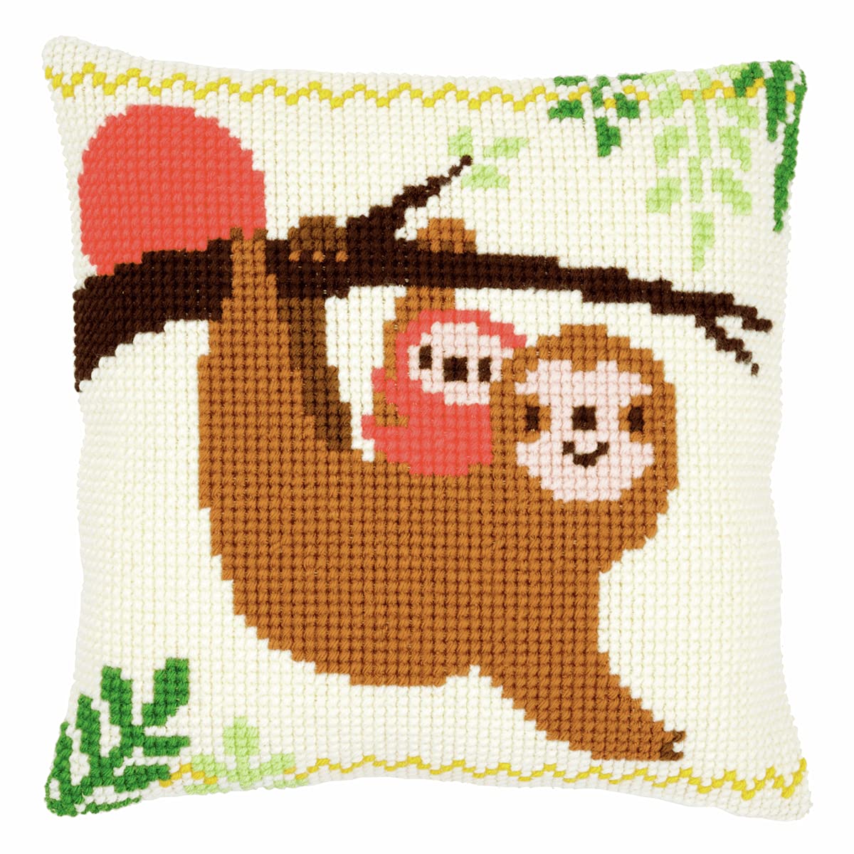Cross Stitch Cushion Kit Sloth