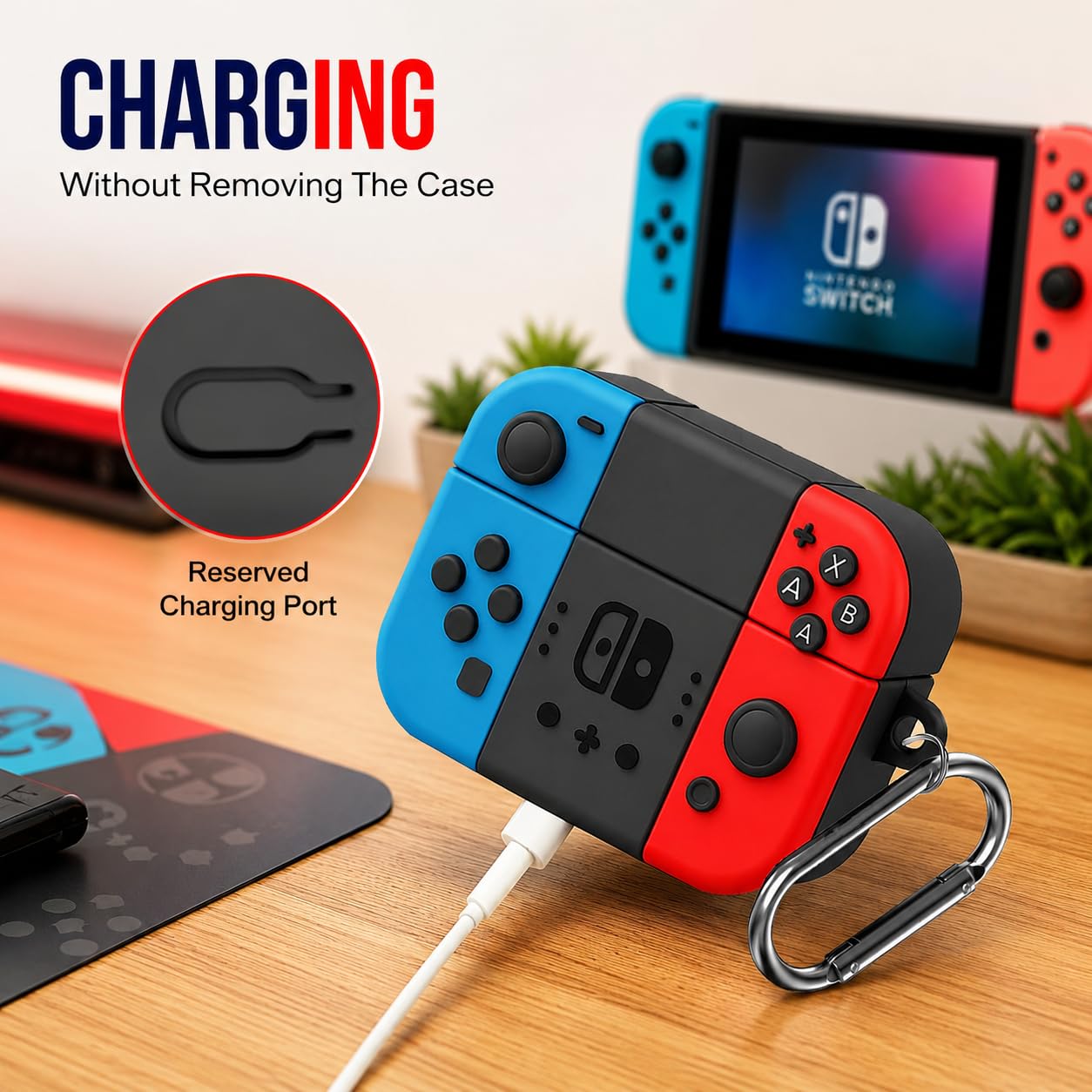 New Silicone Case Compatible with Oneplus Buds Nord 3 Pro (2024) Protective Soft Silicone 360° Full Protection Dust-Proof Shockproof Case Cover with Hook (Cover Only) (Game) — Amazon image 7
