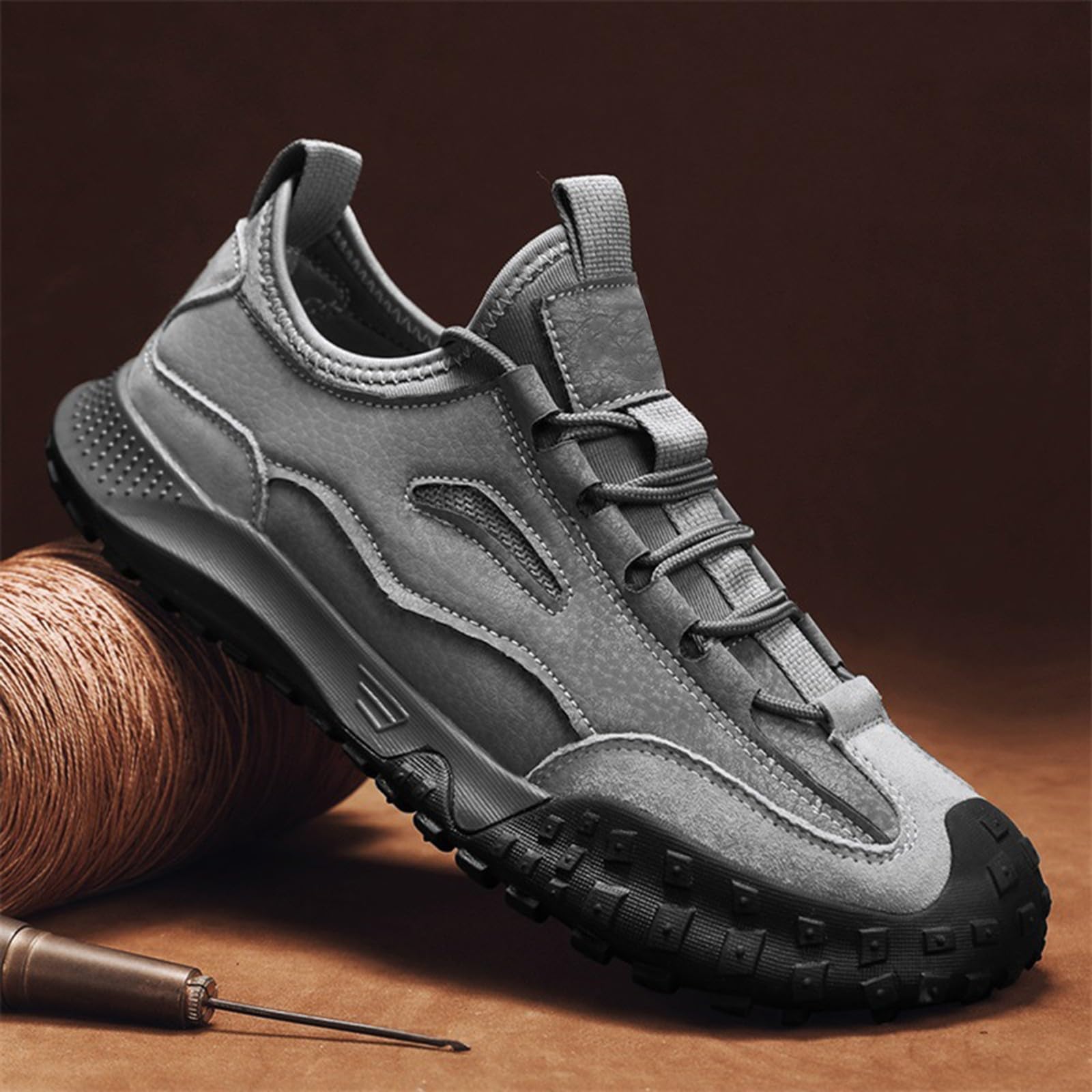 Sportschuhe Herren Retro - Sneaker Orthopädische Turnschuhe Mit | Schnürsenkel Walkingschuhe Hoch Laufschuhe Rutschfest Sommerschuhe Atmungsaktive Leichtgewichts Freizeitschuhe Für Wandern