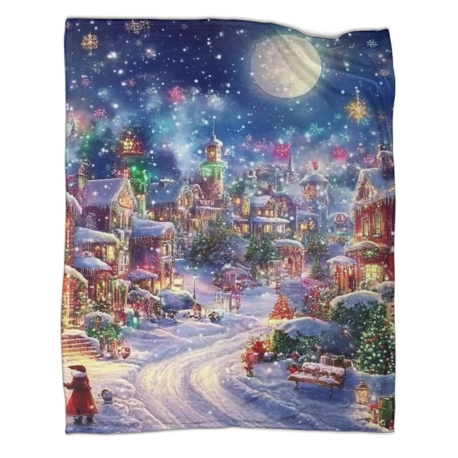 Couverture arbre de Noël douce pour soirée cocooning salon