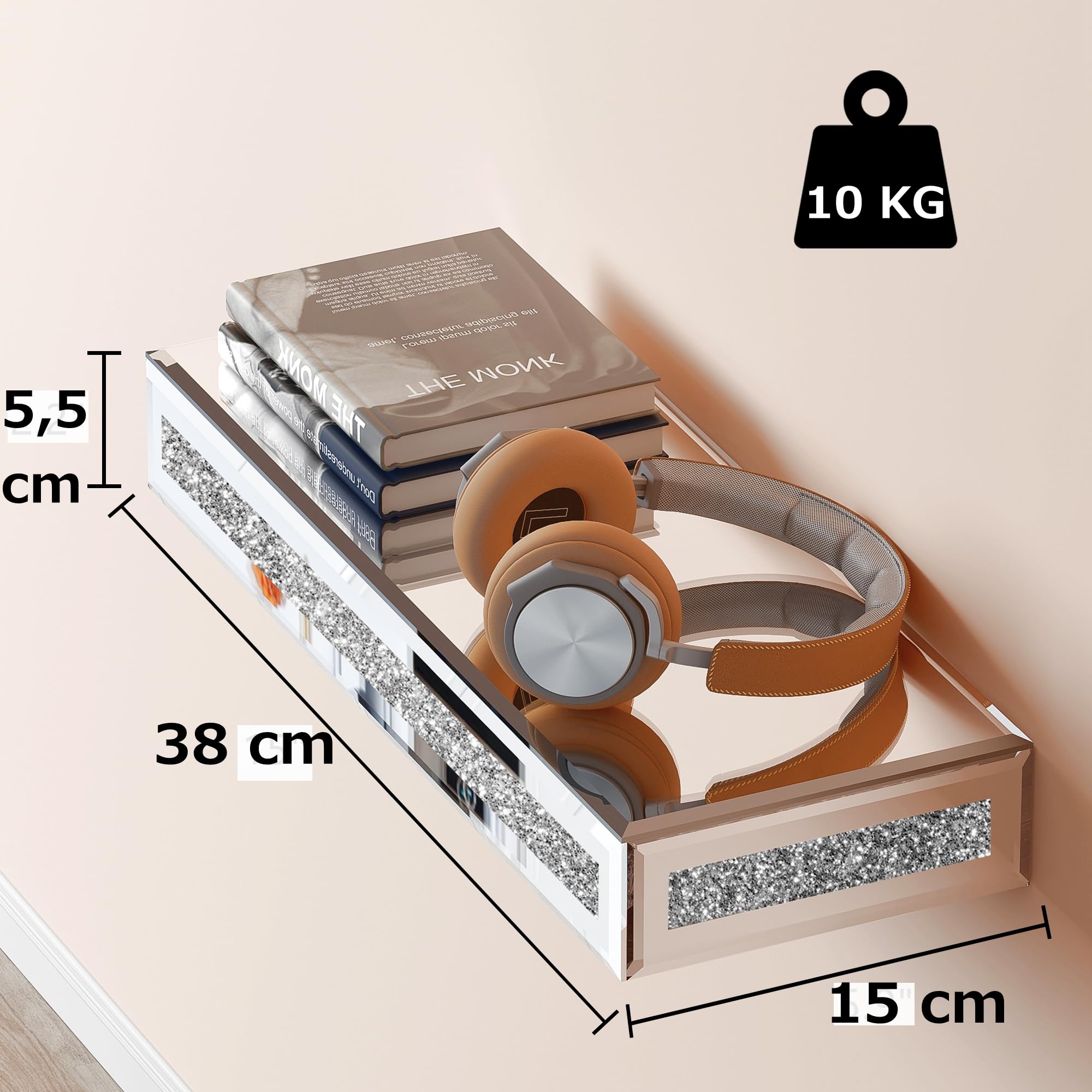 Étagère Murale En Verre 30 X 10 Cm 8 Mm - TMISHION - MAD MDX42947