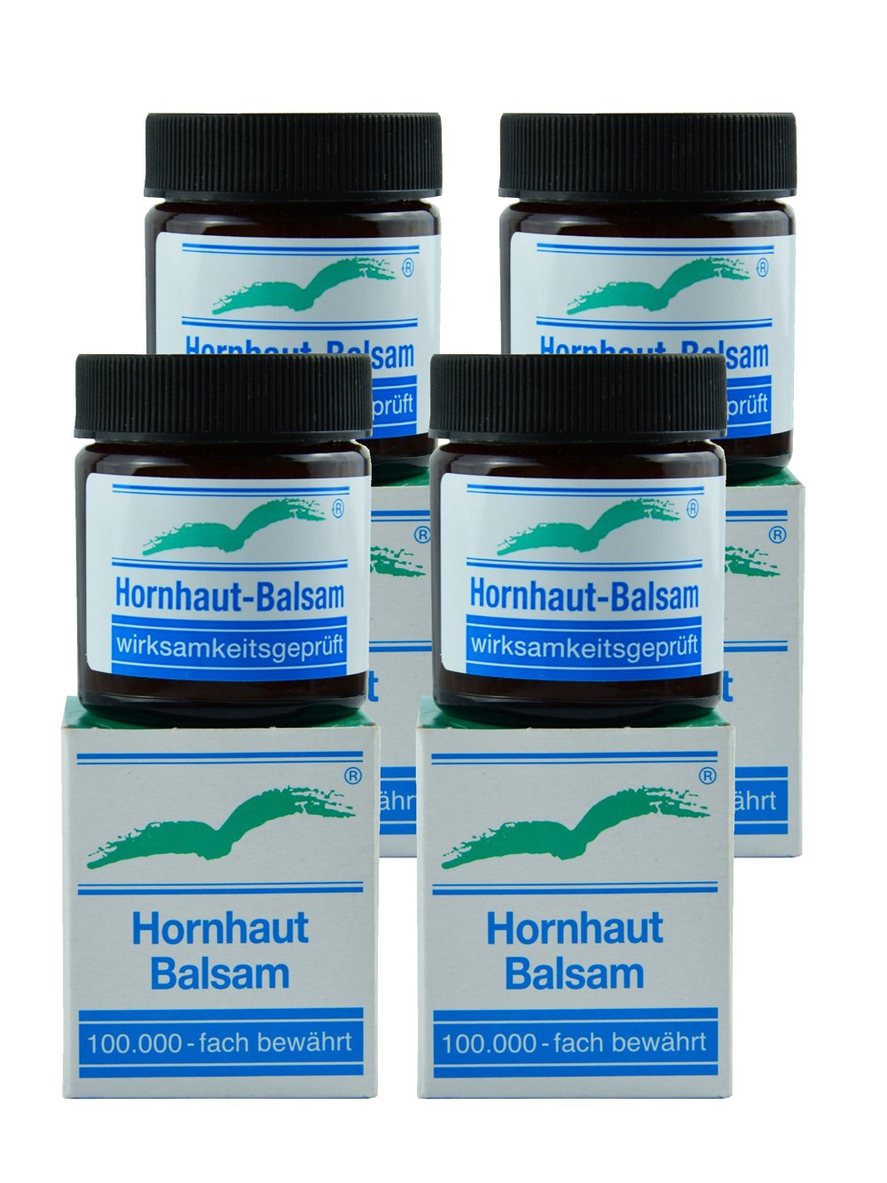 Kosmetik Hornhautentferner, Anti-Hornhaut, sanfte Fußpflege, ergiebige Creme, 4-er Spar-Pack bis zu 75% der Hornhaut weg in 28 Tagen