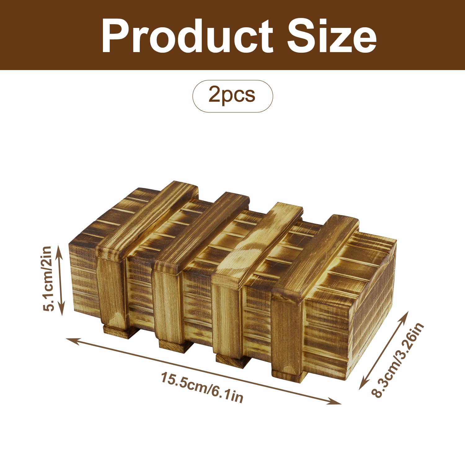 Rumyve Lock Box Jigsaw Safe Box,Magic Puzzle Box,Wooden Puzzle Boxes with Hidden Compartments,Wooden Box for Kids Adults Hmltd - Image 2