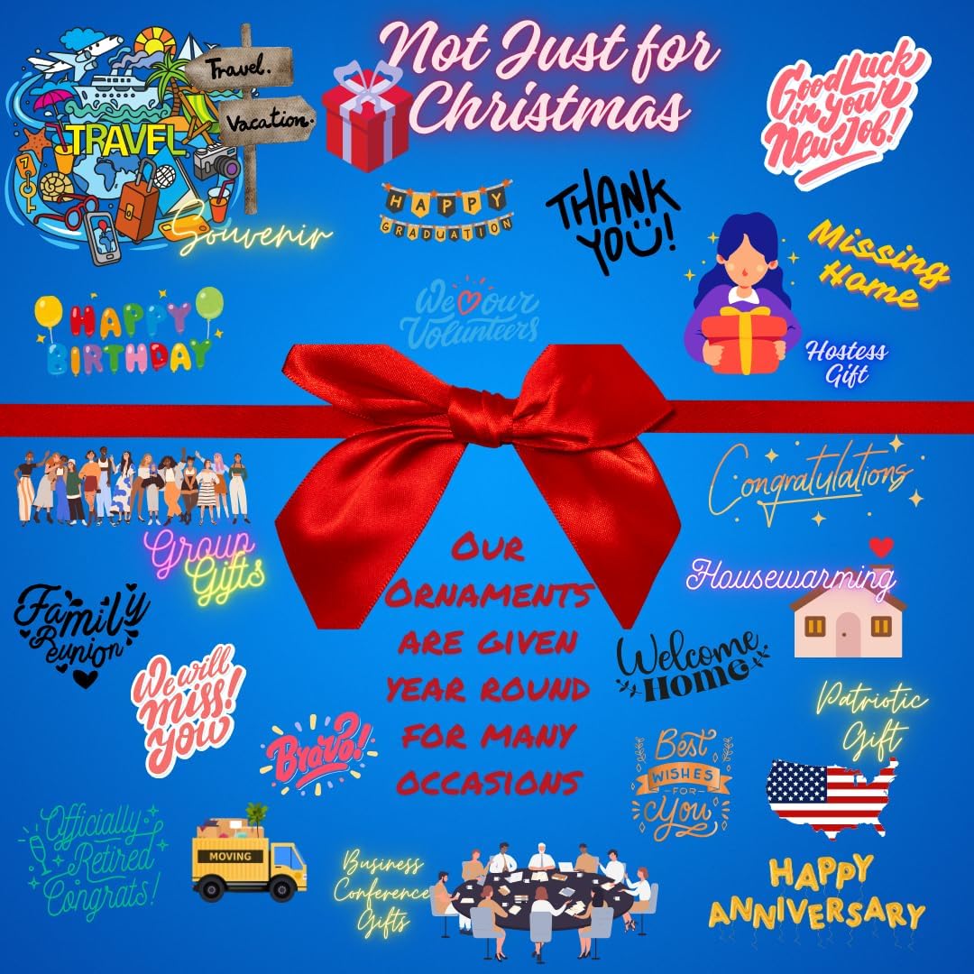 California State Brass Christmas Ornament - Image 7