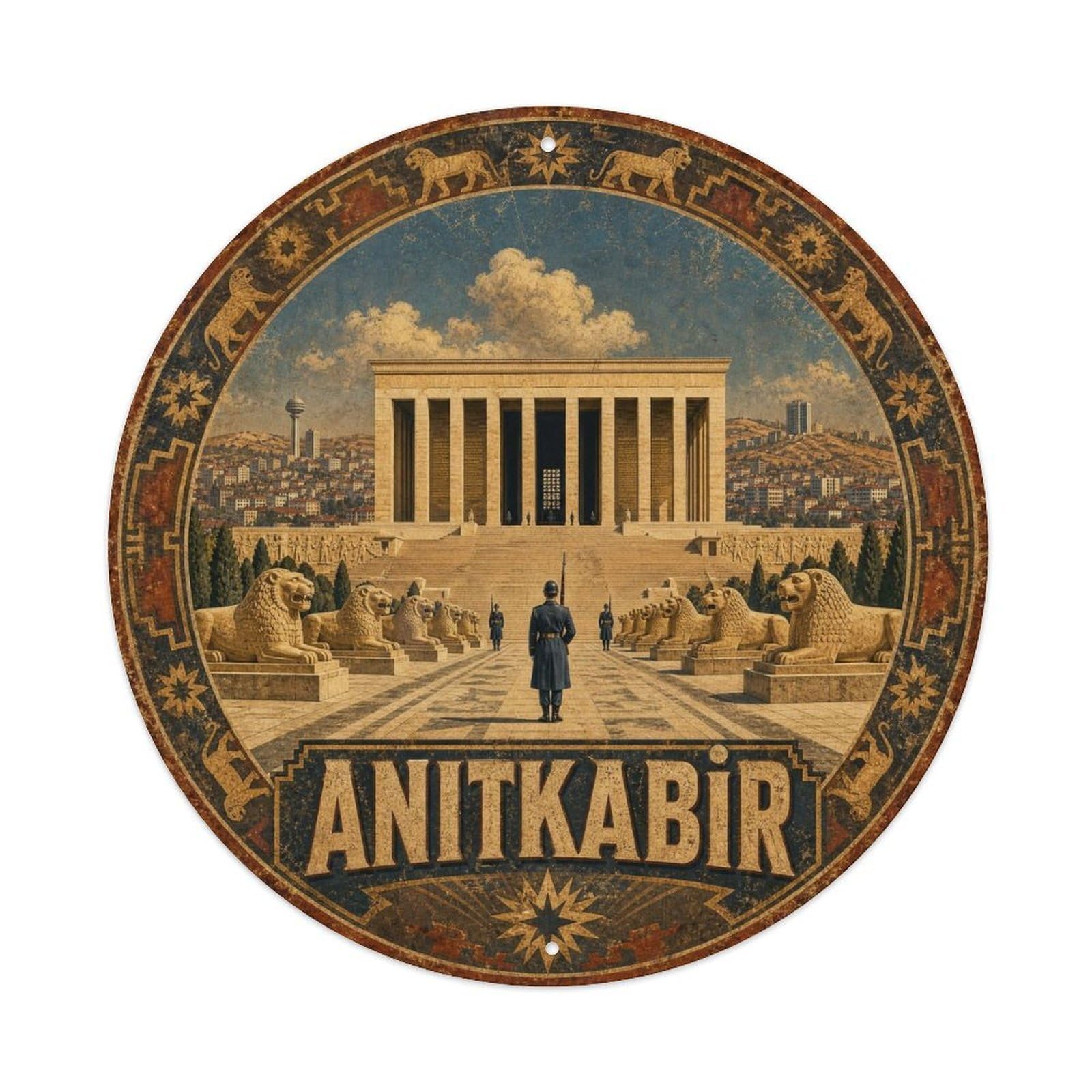 Ankara Turkey Travel Culture Anitkabir Ataturk Metal Tin Sign