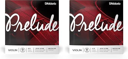 Vista 27 de D'Addario Prelude Cuerdas para violín, J812 1/2M, tensión media, escala 1/2, cuerda individual A