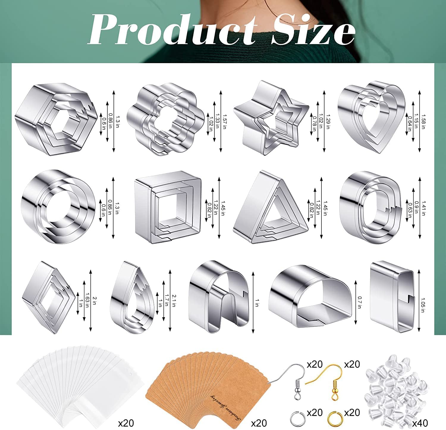 Organic set Tes | Polymer Clay Cutter | Polymeer klei cutter