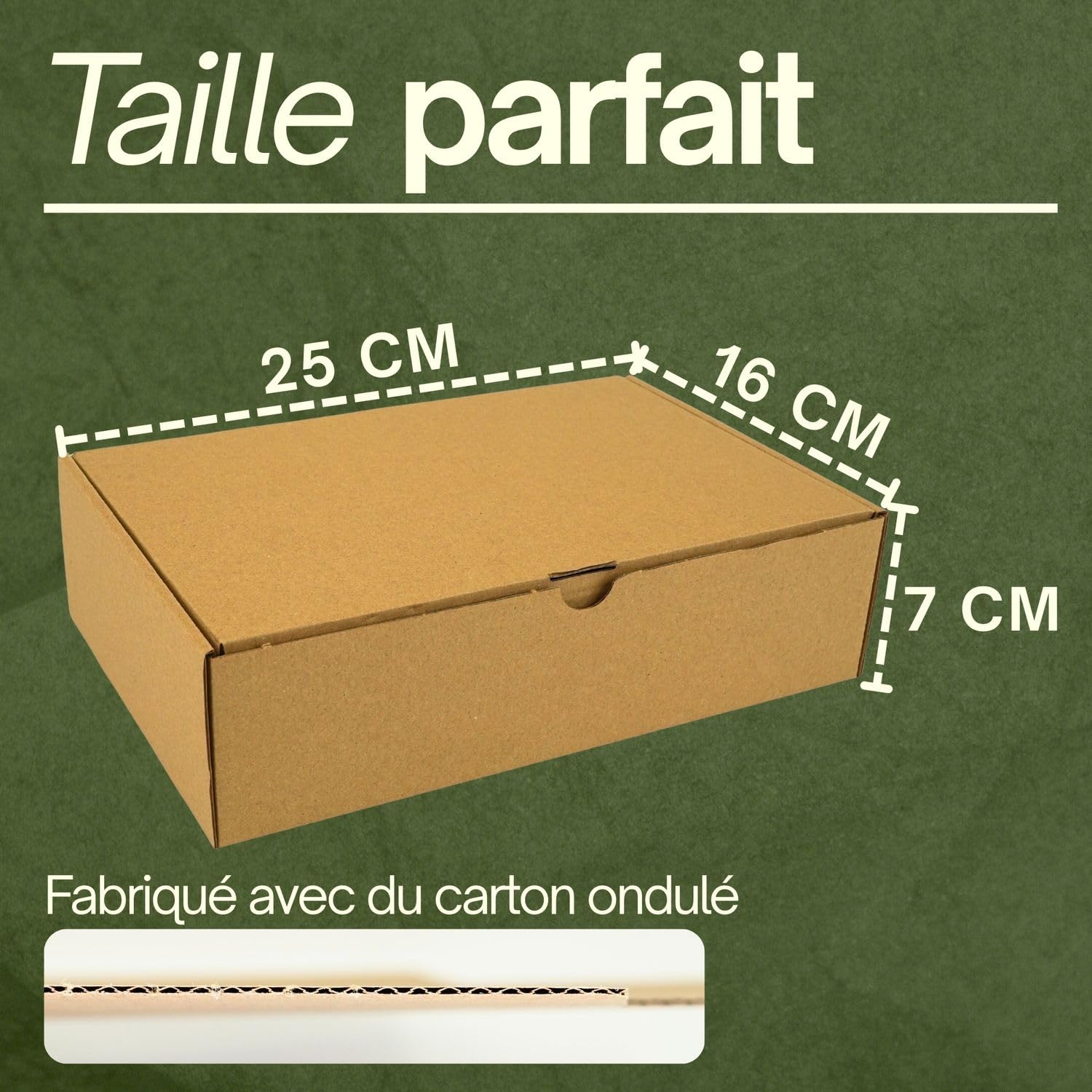 Boite Cadeau Carton 20Pcs | Petite Boite Carton | Boite Expedition Cartons | Emballage Cadeau Boite | Petit Carton pour Colis| Lot de Boite Cadeau | Boites Cadeaux Cartons | Packaging Box 25x16x7cm