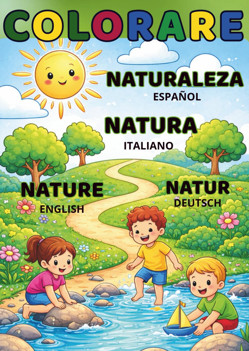 Colorare Nature - Natur - Natura - Naturaleza en Español, English, Italiano and Deutsch: Nature in English | Naturaleza en Español | Natura in Italiano | Natur auf Deutsch