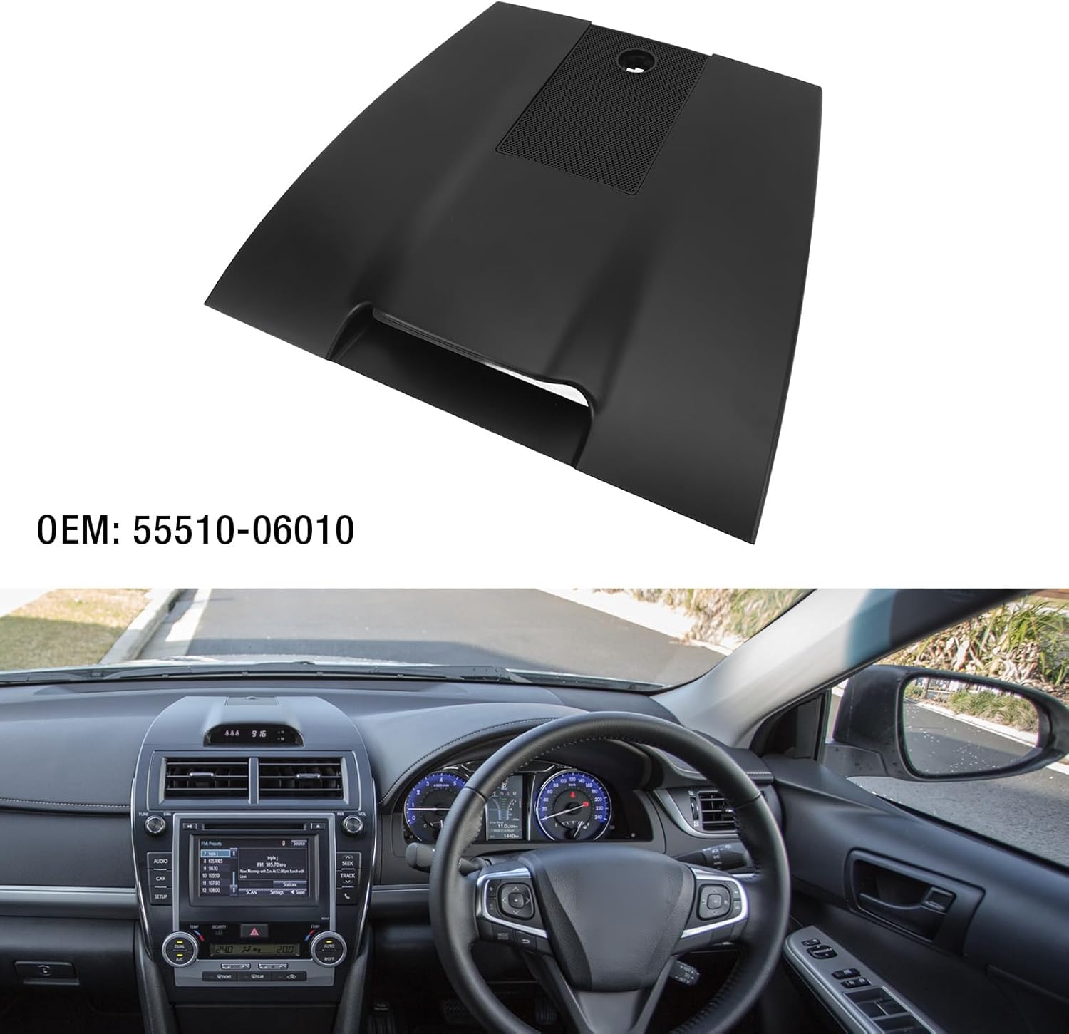 Car Center Dash Speaker Grille Cover, Center Dash Speaker Cover Panel 55510‑06010 Car Dashboard Speaker Air Vent Panel for 2011‑2014