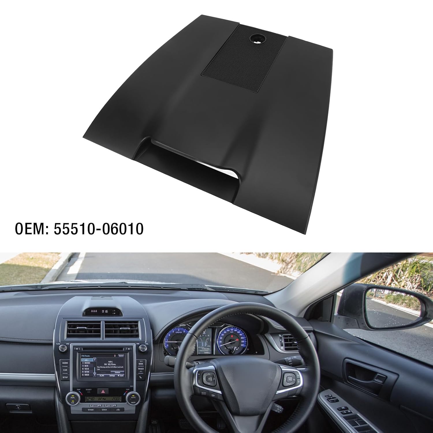 Center Dash Speaker Cover Panel 55510‑06010 Plastic Car Dashboard Speaker Air Vent Panel Fit for 2011to 2014