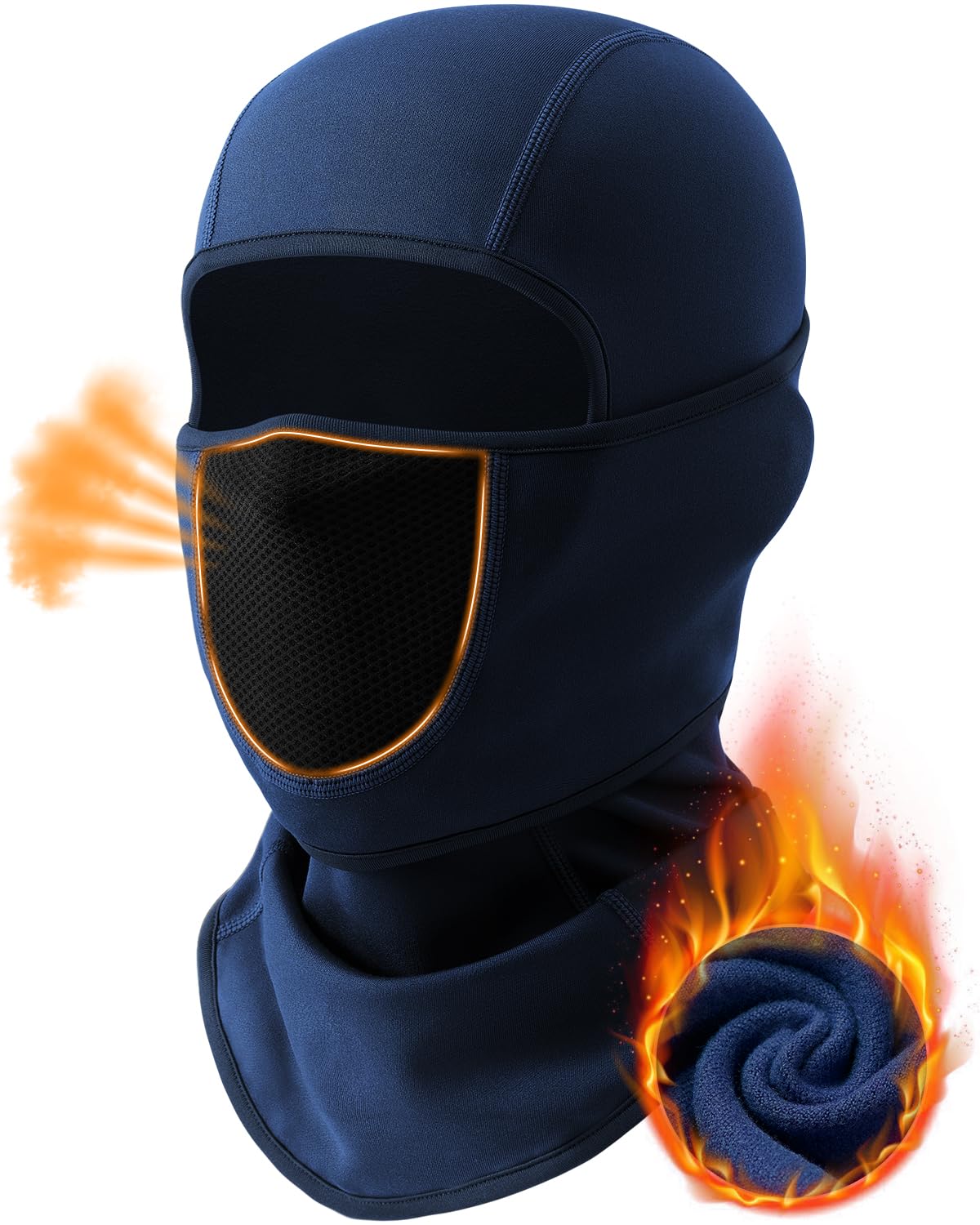 Balaclava Face Ski Mask with Movable Design for Men Women-Fleece Winter Face Covering for Cold Weather Skiing Outdoor Work