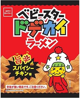 【Official】Baby Star Huge Ramen, Savory Spicy Chicken Flavor, 62g x 12 Bags | Snack, Snack Food, Ramen Snack, Appetizer, Snack, Hard to Get on Hands, Perfect for Smartphone Games, Rolling Stock, Bulk