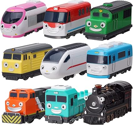 amazon com pull back car train toy titipo and friends 3 vehicles set christmas birthday gifts for kids and toddlers boys and girls 3 years and up toys games