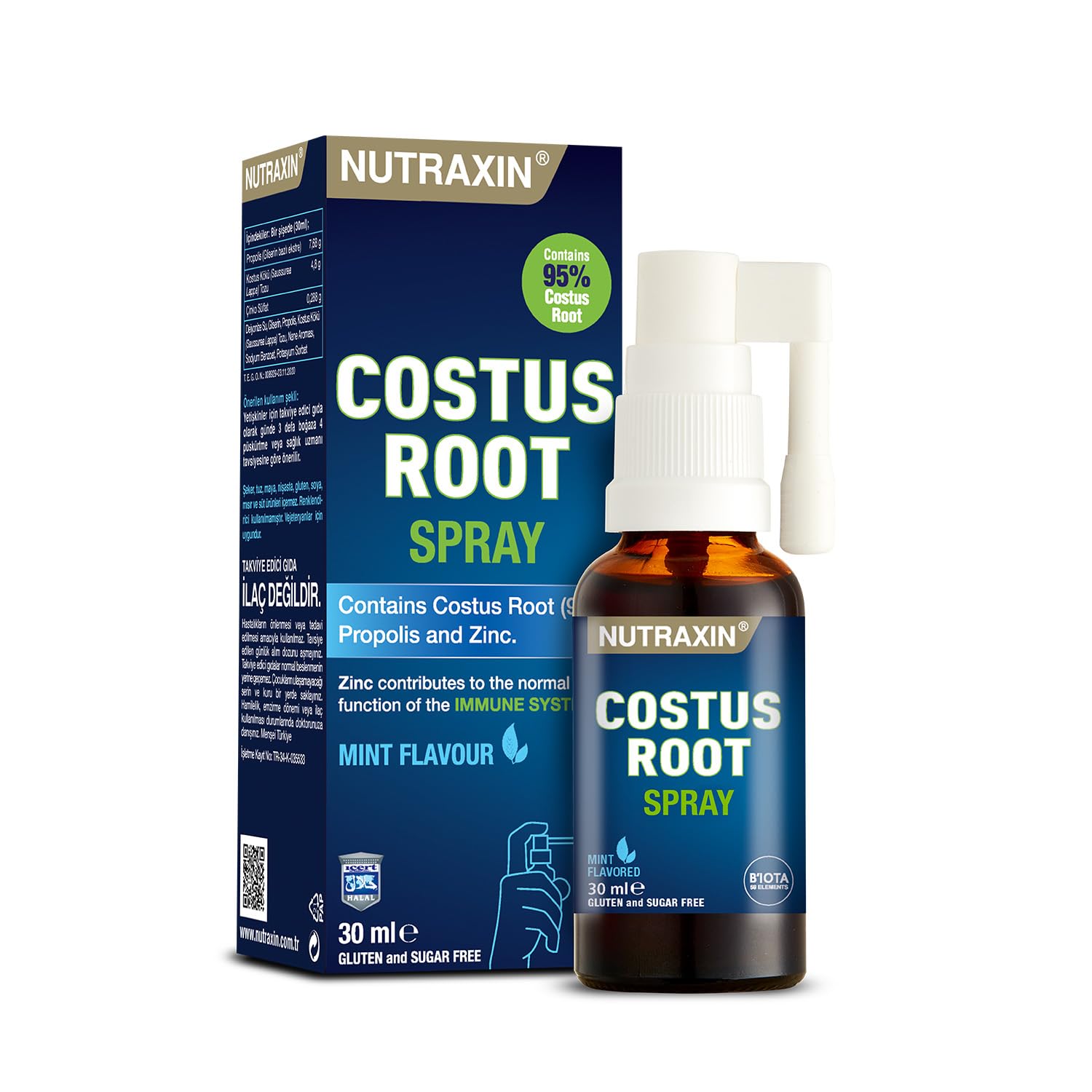 Nutraxin Costus Root Spray 30 mL Vitamin Takviyesi