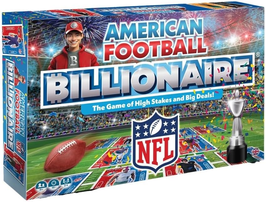 NFL Board Game By Football Billionaire Board Games | Family Board Games for Kids and Adults | Ages 6+ | A Trading & Family Strategy Board Game Game for...
