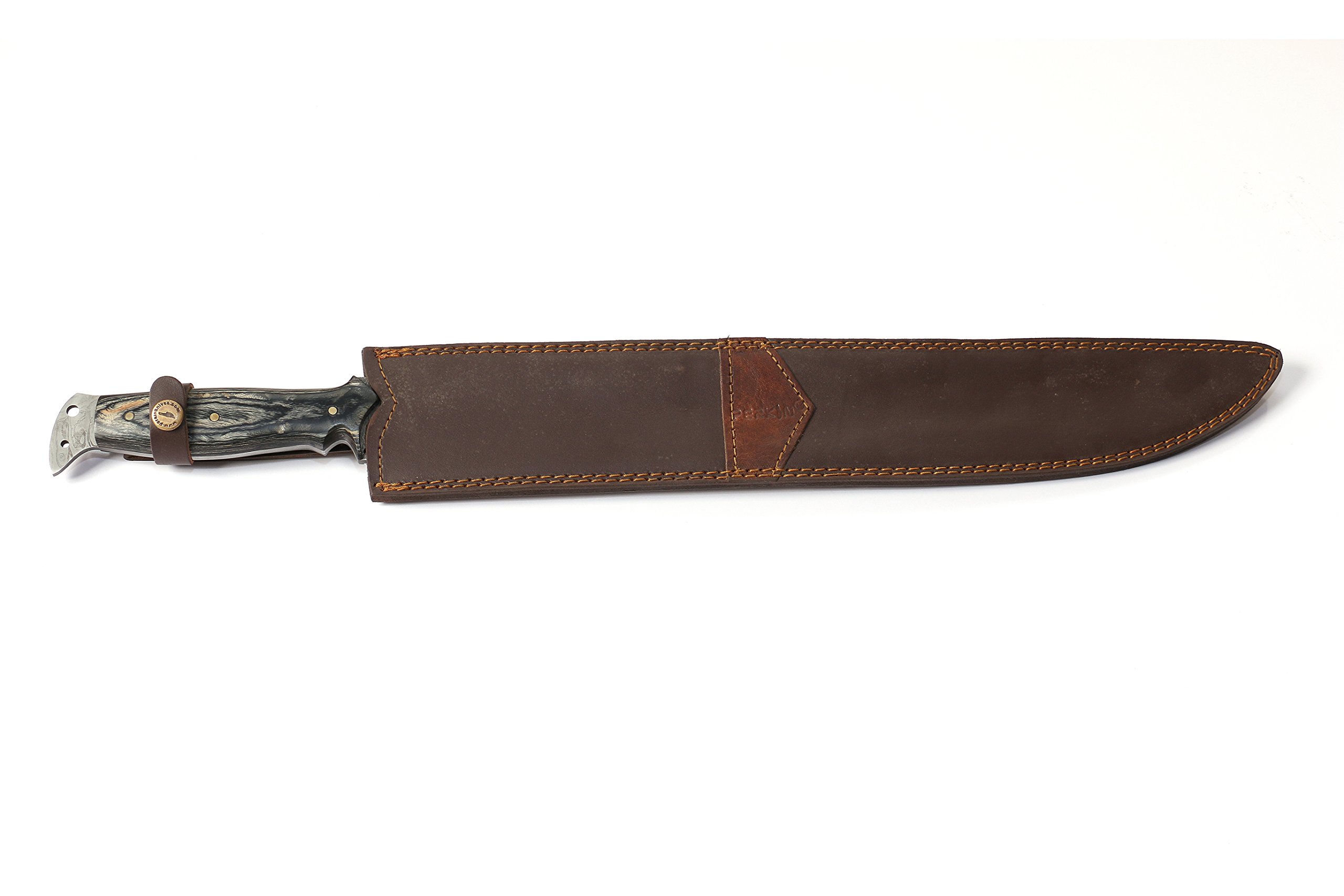 Perkin Damast Stahl messer - 61 cm Feststehendes Jagdmesser Schwert - SDPH