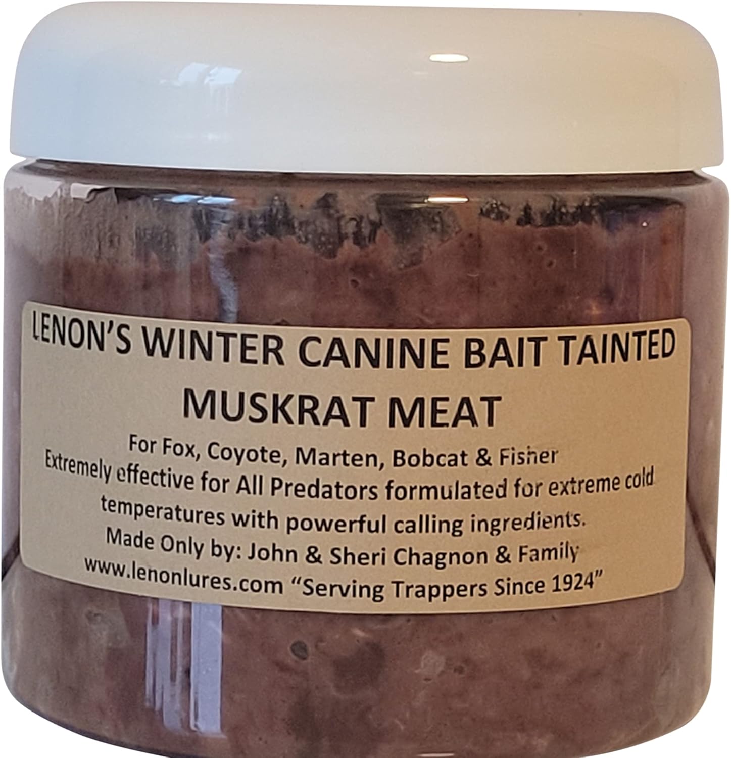 Lenon's Winter Canine Bait Tainted Muskrat Meat with Added Calling Ingredients