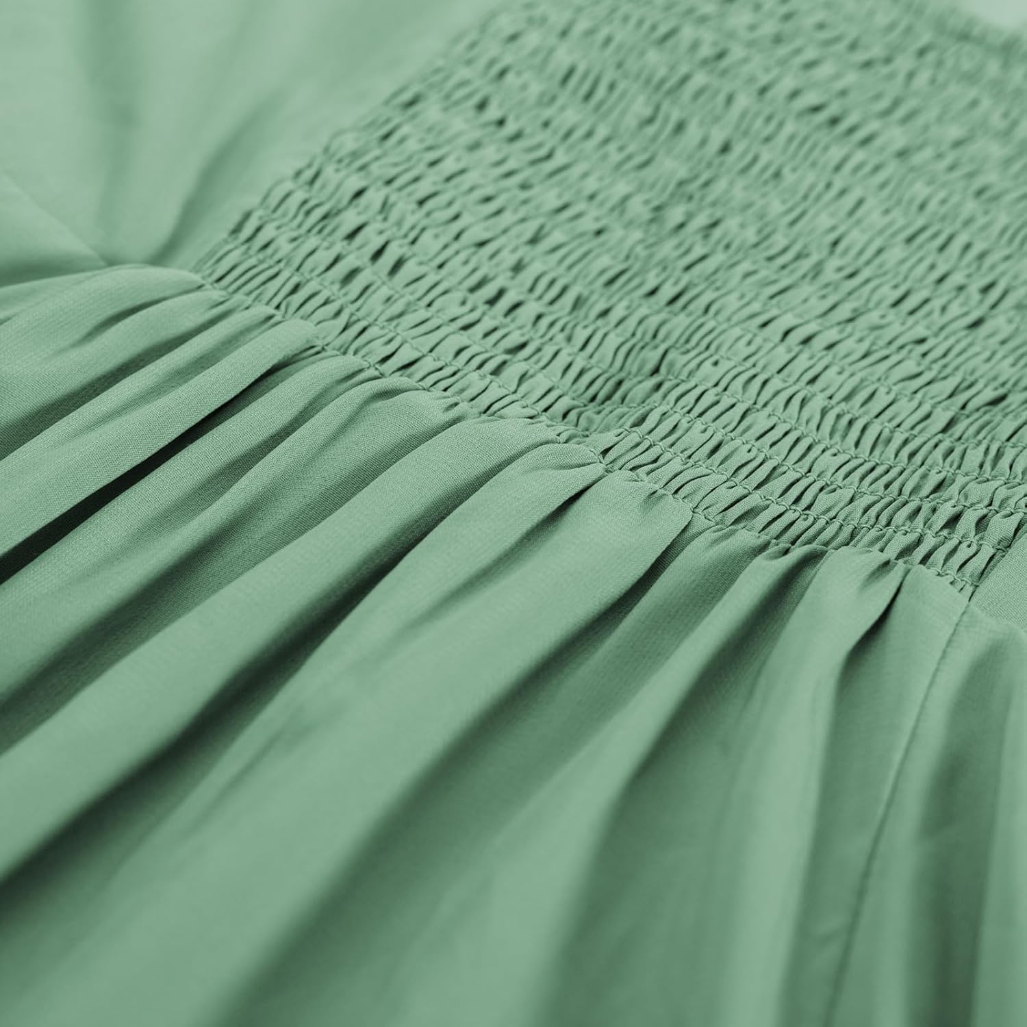 Belle Poque Sun Dresses for Women Spring Summer Floral Midi Flowy Spaghetti Ruffle Wedding Guest Tea Party Dress - Image 5