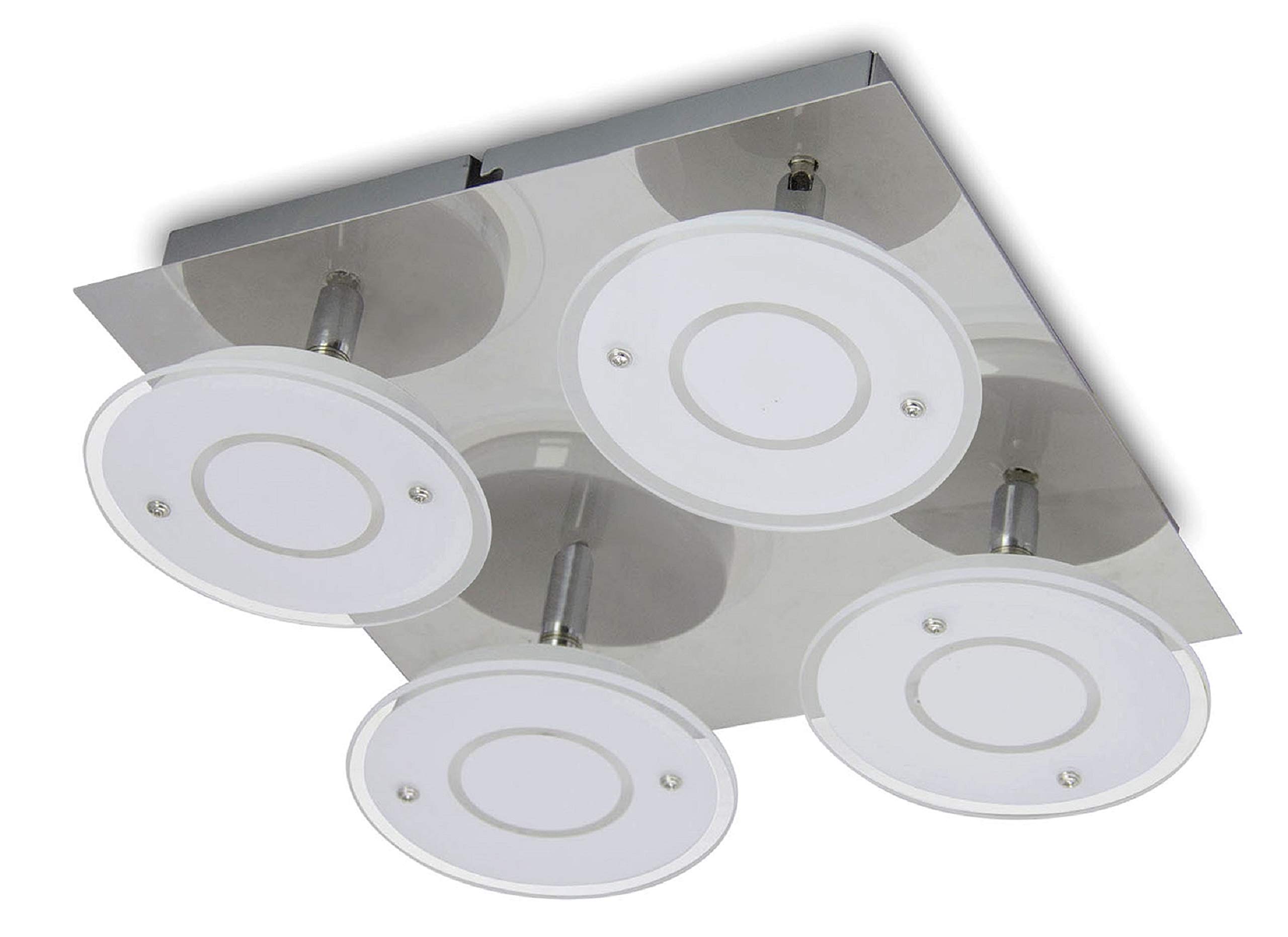 Trango Design 4-flammig 2116 LED Bad Deckenleuchte IP44 Deckenstrahler *SHERRY* Strahler, Deckenspots, Badlampe mit eingebauten LED Lampen