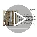 Image of Cloth Fusion Printed 100% Blackout Door Curtains 9 Feet Long Set of 2, Room Darkening Parda with Stainless Steel Grommets for Home Decor (9x4.5 Feet, Yellow Garden)