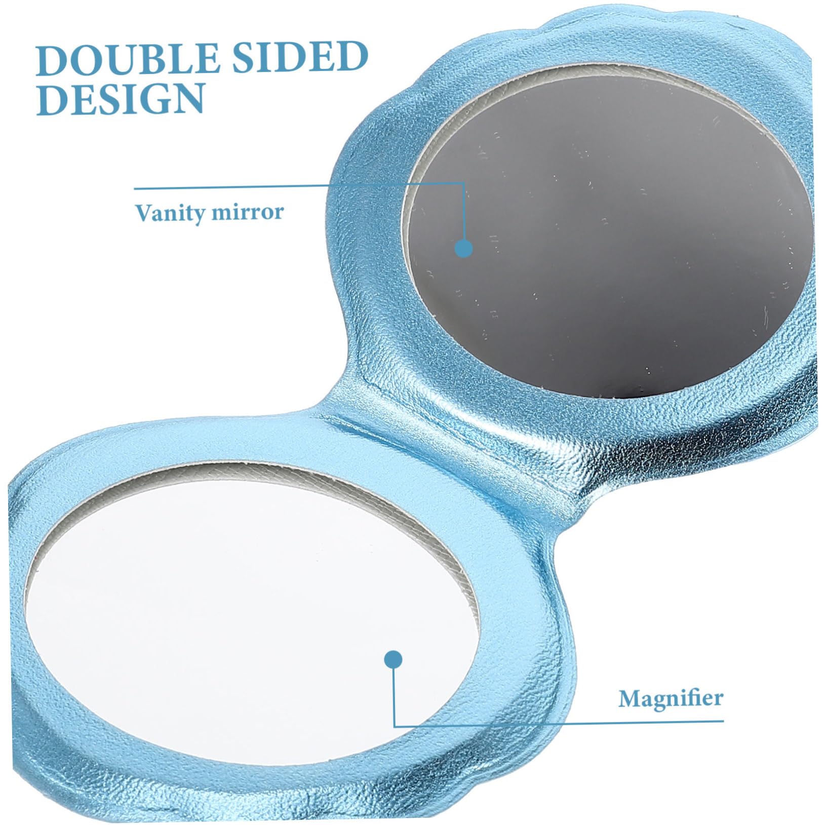 Healeved 8piezas Espejo Compacto Portátil Doble Cara De Espejo De Viaje para Maquillaje Diseño Forma De Concha para Mujeres y Niñas y Ligero y Práctico para Bolso