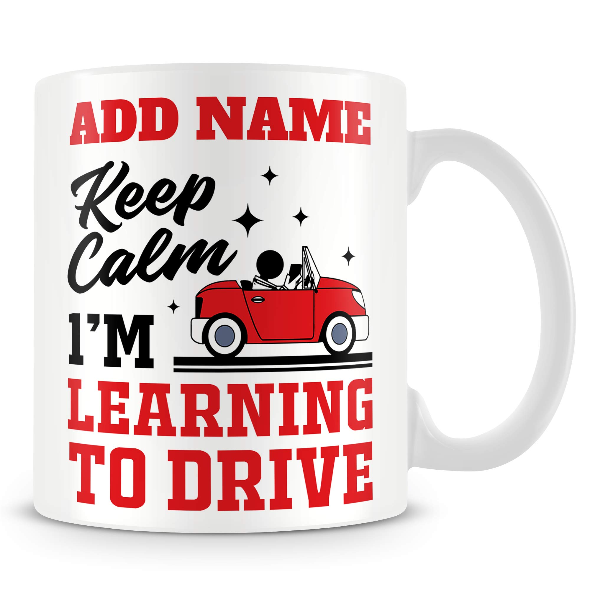 MUGGZ Learner Driver Mug Personalised Gift - Keep Calm I'm Learning to Drive