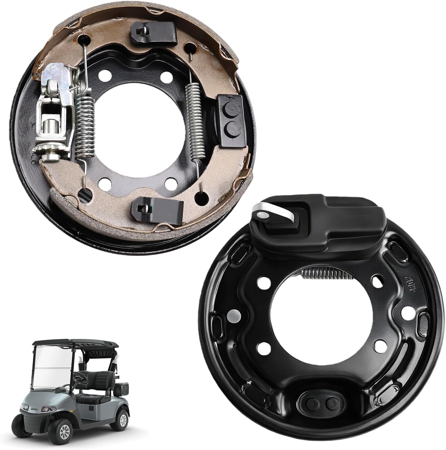 Rear Brake Assembly Kit for Club Car Golf Cart - Fits Precedent/DS (1995-Up) & Tempo (2018-Up), Driver & Passenger Side, Replaces OEM# 101823301,103380202