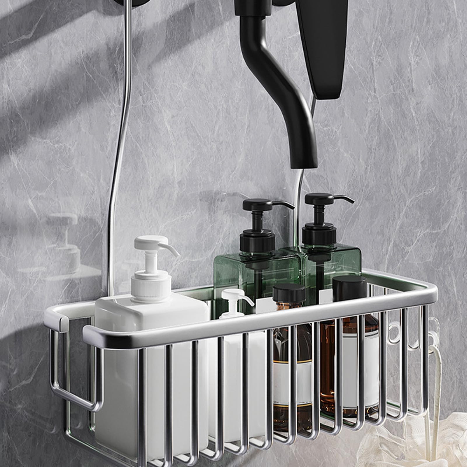 Gavigain Shower Caddy Hanging Aluminum Shower Shelves Rack for Inside Shower Shower Organizer for Bathroom Storage Home Decor