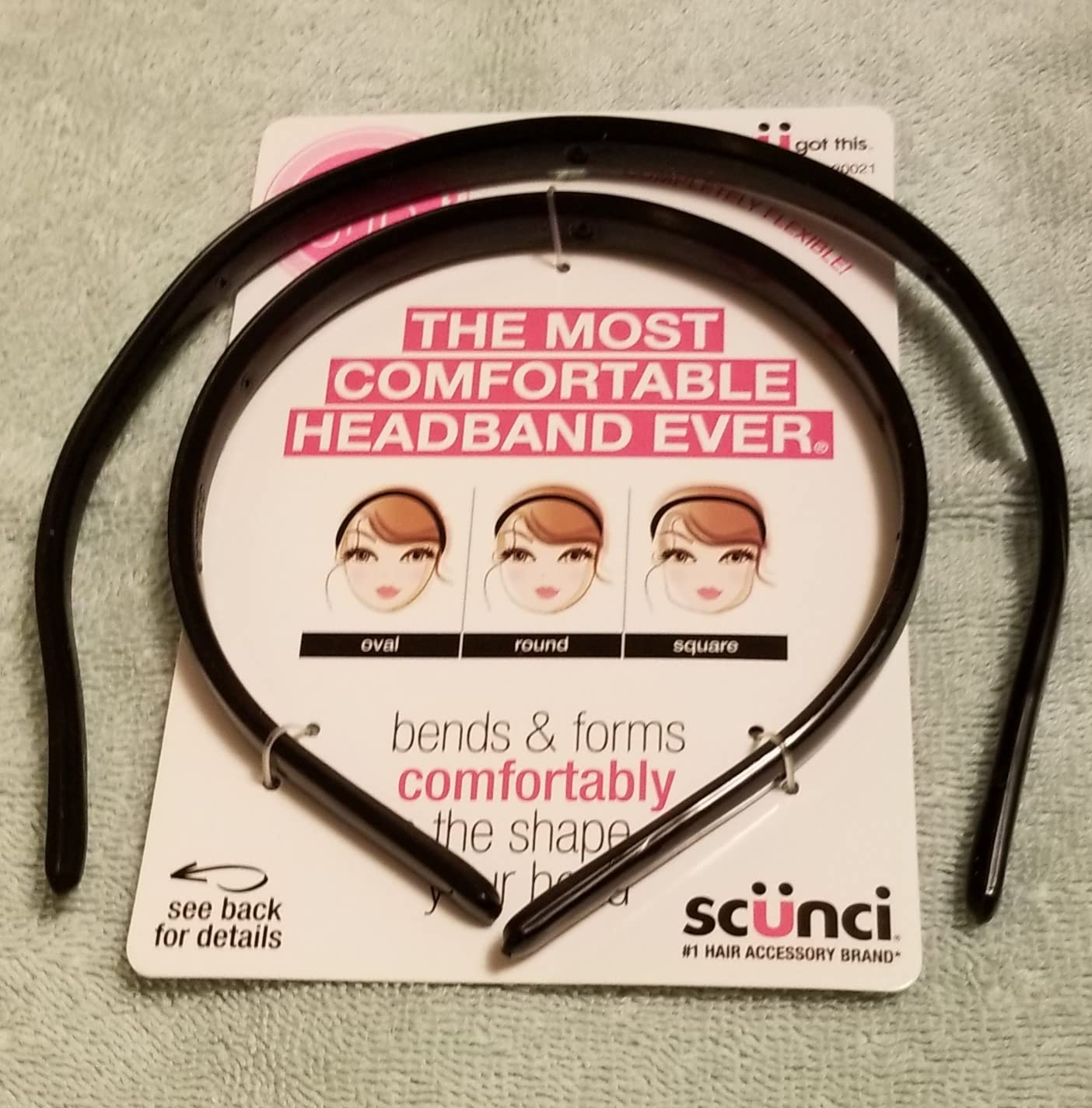 2/mo Finance Scunci No Slip Grip Bendable Headband 3 per case