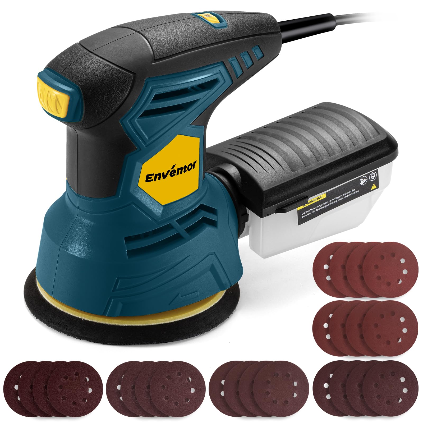 Enventor Orbital Sander - 6 Speeds & Dust Collection -1 Enventor Orbital Sander - 6 Speeds & Dust Collection -1