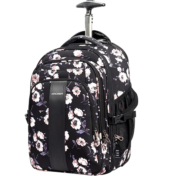 Buy 17 Inch Laptop Backpack with Wheels, Water Resistant Rolling Laptop