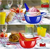 Vista 5 de MEEZY Juego de 50 cuencos de helado para casco de béisbol con 25 mini tazas de postre y 25 cucharas, gorra de béisbol reutilizable de 8 onzas