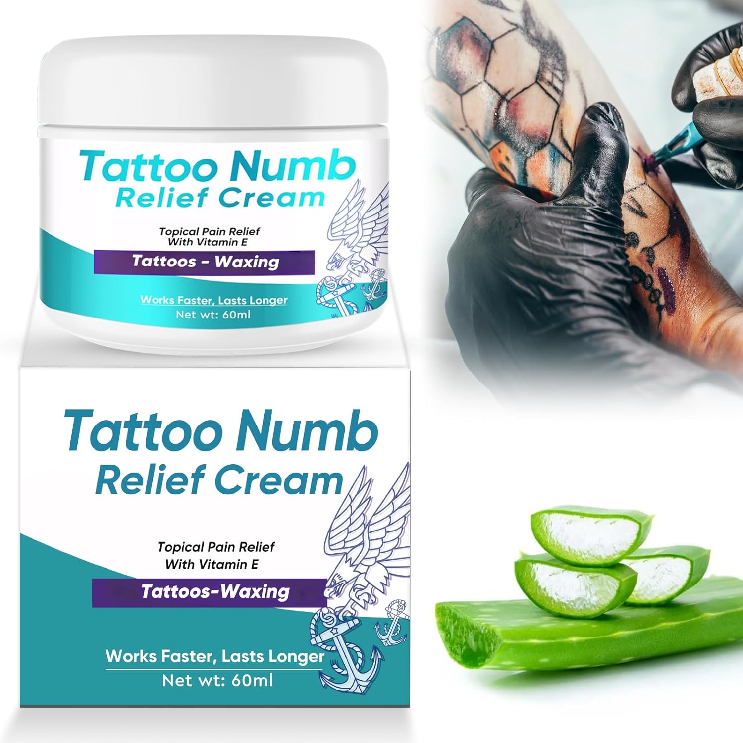 Tattoo Numbing Cream, 68 Hours Extra Strength Painless Numbing Cream for Tattoos