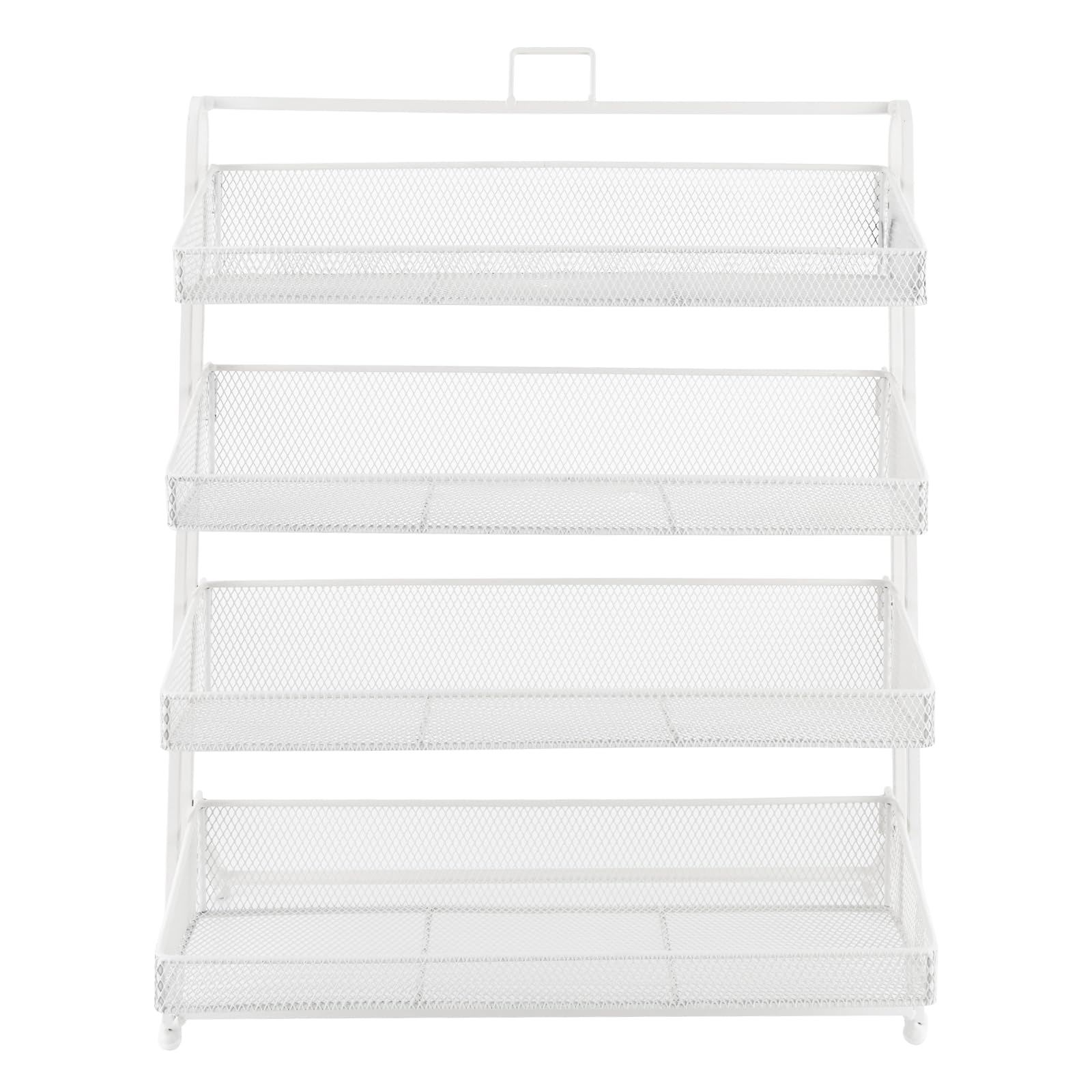 Présentoir à Bonbons en métal à 4 Niveaux, étagère de comptoir, présentoir de Marchandises, présentoir pour Home cinéma, Blanc