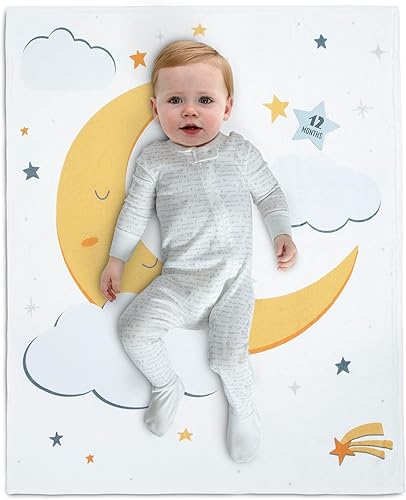 Miniatura 2 de Delta Children Milestone - Manta de bebé  Manta mensual para fotos  Manta de fotos para recién nacidos, luna