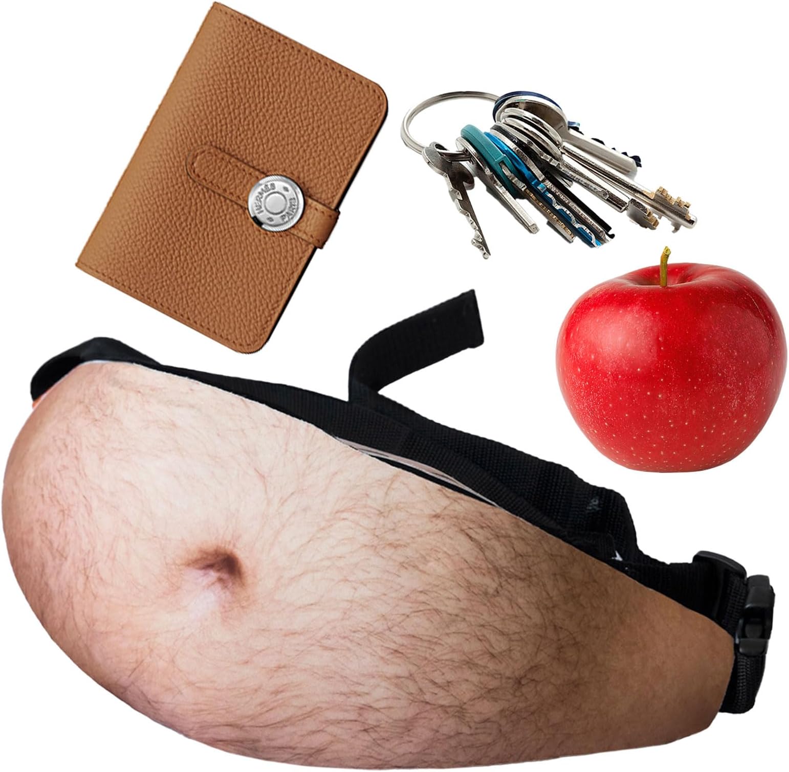 MMDOCO Funny Gifts for Men, Belly Waist Bag, Gifts for Him, Beer Belly Shape Waist Bag, Change Storage Waist Bag for Storage, Novelty Funny Gifts, for Dad Gifts, Birthday, Anniversary