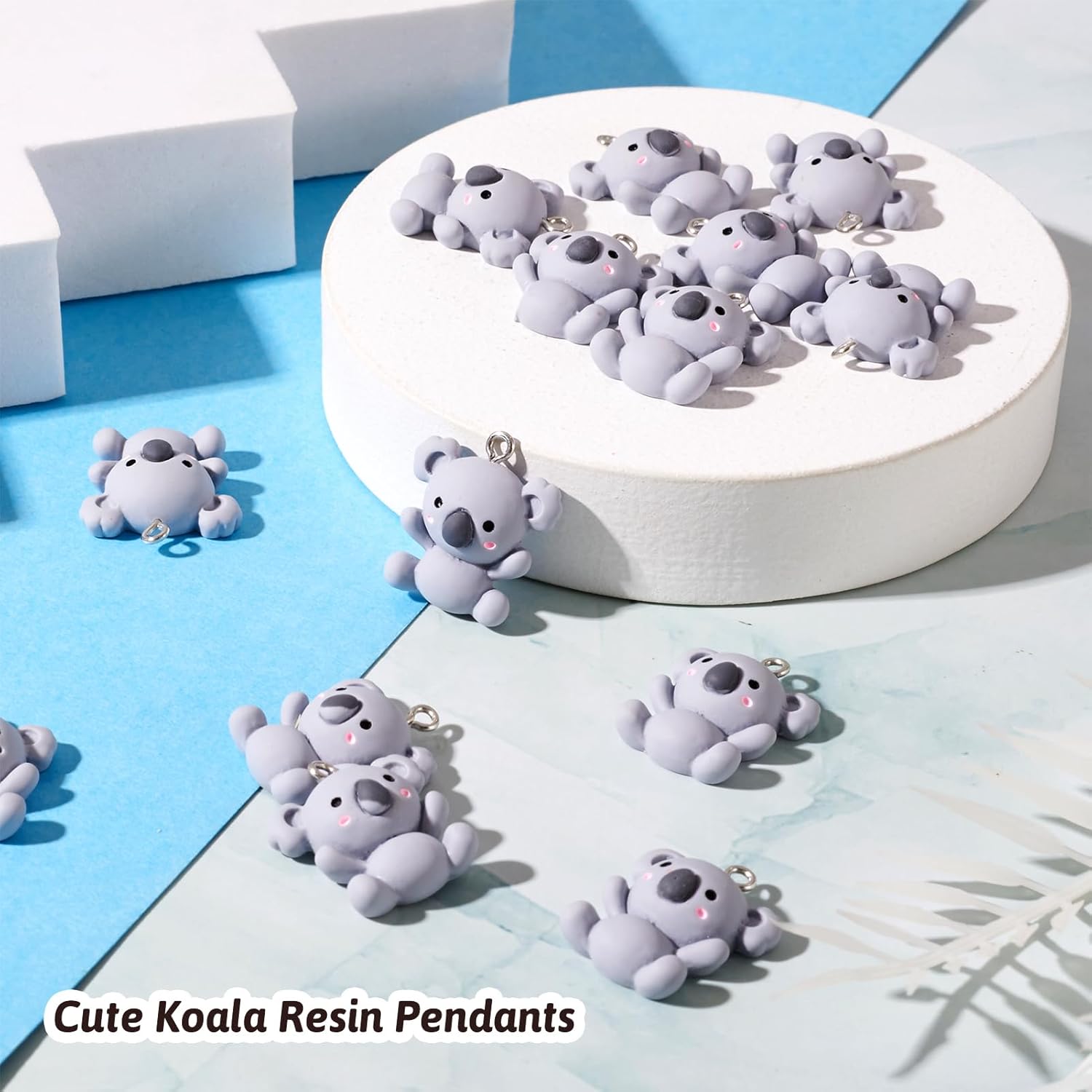 Beadthoven 30pcs Mini Koala Bear Resin Charms Pendants Cute Animals Lucky Charms Dangle Beads for DIY Keychain Necklace Bracelet Earrings Jewelry Making Accessories - Image 3
