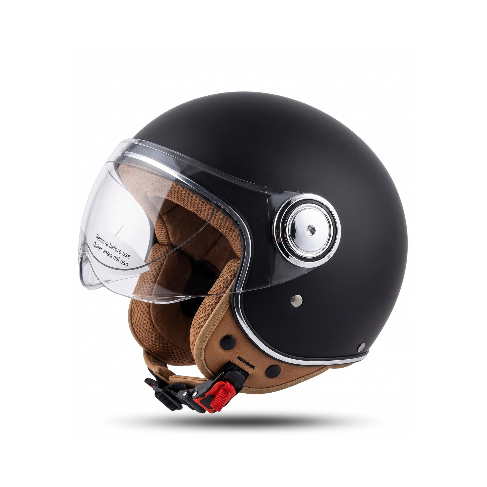 YYK Nero Retro Yarım Motosiklet Kaskı Erkek Kadın, Dayanıklı…