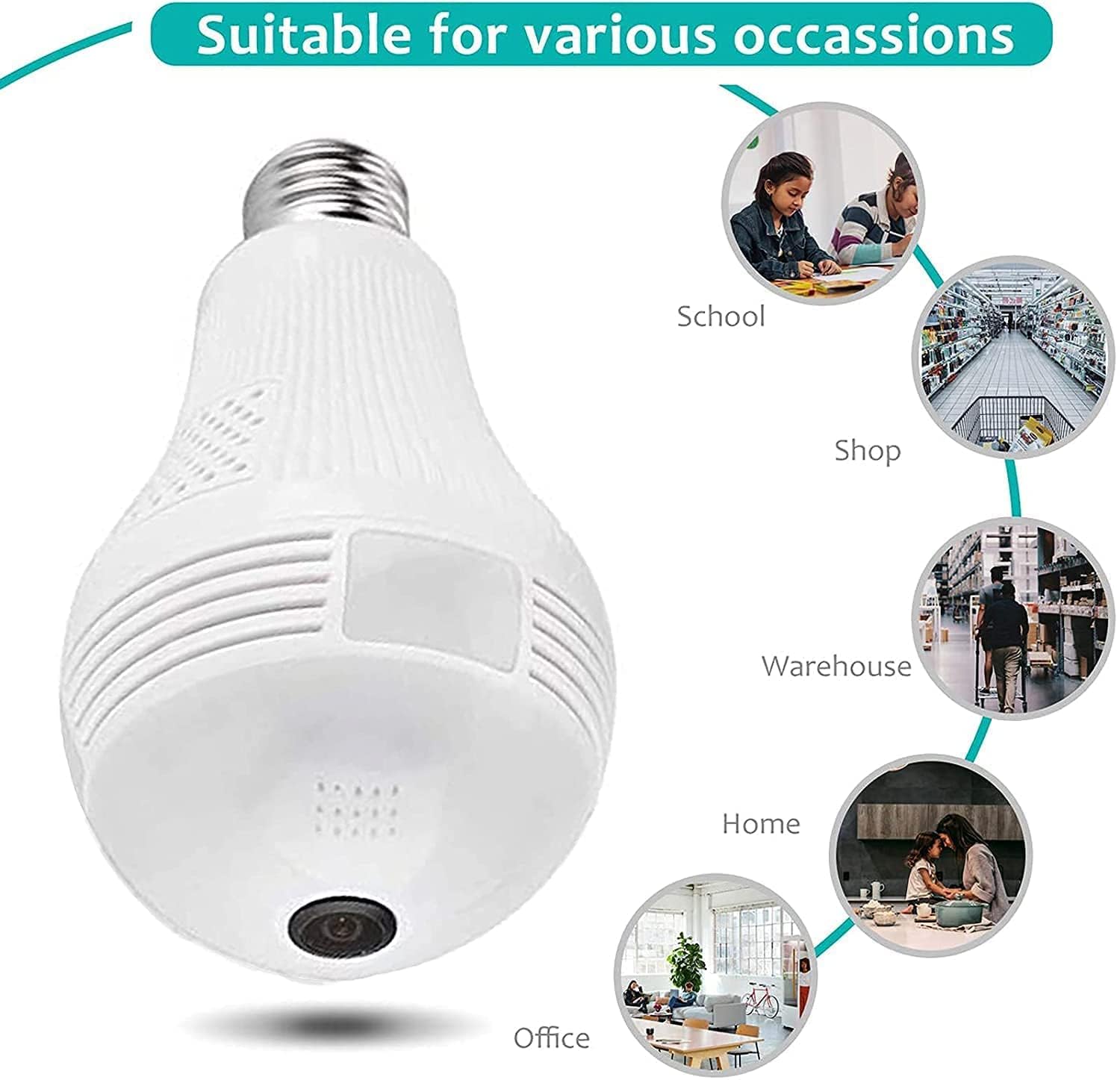 DDLC Bulb Camera: 360° Security & Night Vision -7